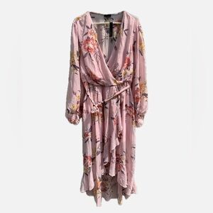 Chic Pink Floral Dress